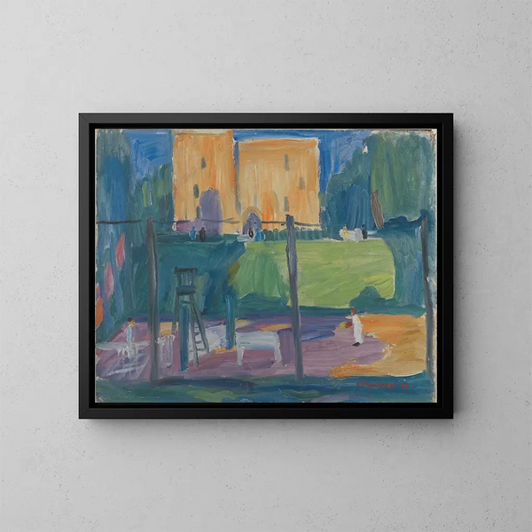 Bewegung des Grabes - Karl Prsimgi — gerahmtes Bild an der Wand