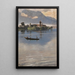 Spaziergang mit Boot auf dem Chiemsee vor der Fraueninsel - Karl Raupp — gerahmtes Bild an der Wand