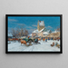 Wintermarkt-Szene - Karl Stuhlmüller — gerahmtes Bild an der Wand
