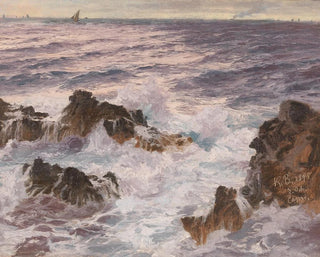 Karl Theodor Boehme - Heavy Seas off the Coast of Capri.webp