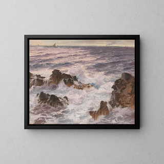 Karl Theodor Boehme - Heavy Seas off the Coast of Capri.webp