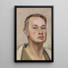 Selbstporträt - Karl Tratt — gerahmtes Bild an der Wand