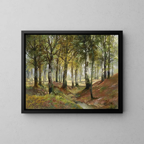 Landschaftsbild - Karl Vikas — gerahmtes Bild an der Wand
