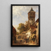 Kleine Stadt im Süden Deutschlands im Sommer - Karl Weysser — gerahmtes Bild an der Wand