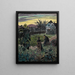 Abend im Garten - Karl Wiener — gerahmtes Bild an der Wand