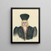 Dame - Karl Wiener — gerahmtes Bild an der Wand