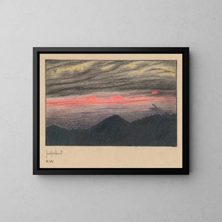 Abendstimmung im Herbst II - Karl Wiener — gerahmtes Bild an der Wand