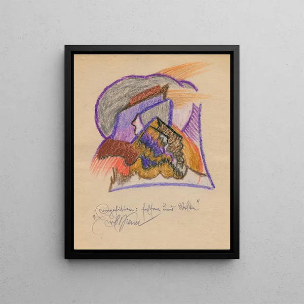 Karl Wiener - Komposition Felsen und Wolken.webp
