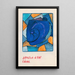 Komposition in Blau - Karl Wiener — gerahmtes Bild an der Wand
