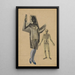 Tochter und Tod - Karl Wiener — gerahmtes Bild an der Wand