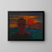 Portrait männlich - Karl Wiener — gerahmtes Bild an der Wand