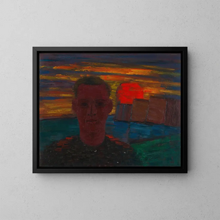 Portrait männlich - Karl Wiener — gerahmtes Bild an der Wand