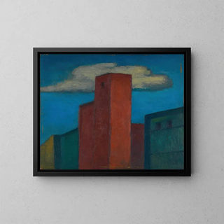 Ohne Titel Huser - Karl Wiener — gerahmtes Bild an der Wand