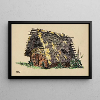 Karl Wiener - Ohne Titel Scheune mit Stroh.webp