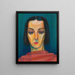 Portrait einer Dame - Karl Wiener — gerahmtes Bild an der Wand