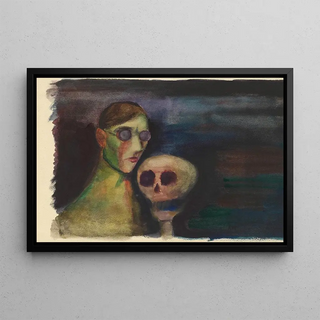 Karl Wiener - Selbstportrt mit dem Tod.webp