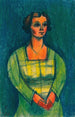 Portrait eines weiblichen Gesichts von Les 150 Feuilles - Karl Wiener — Ansicht des Kunstwerks