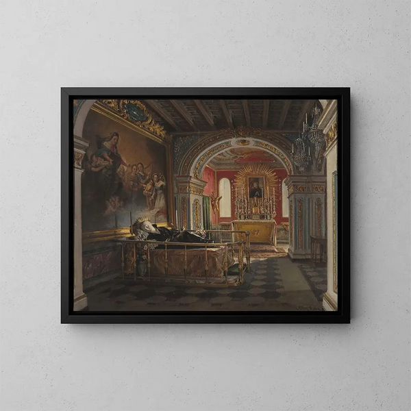Innenansicht der Kapelle von Saint Stanislas Kostka in Rom - Karol Miller — gerahmtes Bild an der Wand
