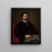 Portrait eines Mannes - Karol Miller — gerahmtes Bild an der Wand