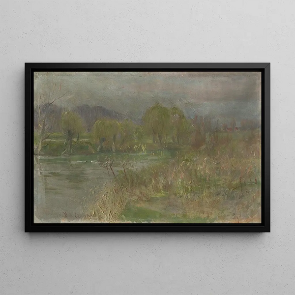 Landschaft mit Sumpf - Karol Miloslav Lehotský — gerahmtes Bild an der Wand