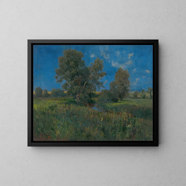 Das westliche slowakische Landschaftsbild - Karol Pongrácz — gerahmtes Bild an der Wand