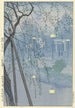 Das Ufer des Shinobazu-Teiches an einem nebligen Abend - Kasamatsu Shirō — Ansicht des Kunstwerks