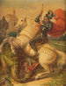 Saint Georges kämpft gegen den Drachen - Kaspar Lessing — Ansicht des Kunstwerks