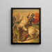 Saint Georges kämpft gegen den Drachen - Kaspar Lessing — gerahmtes Bild an der Wand