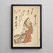 Die Dichterin Murasaki Shikibu aus dem Buch Hundert Dichter im Buch des orientalischen Brokat - Katsukawa Shunshō — gerahmtes Bild an der Wand