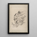 Skizzenbuch von Katsushika Hokusai und seinen Schülern Pl01 - Katsushika Hokusai — gerahmtes Bild an der Wand