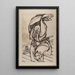 Skizzenbuch von Katsushika Hokusai und seinen Schülern Pl03 - Katsushika Hokusai — gerahmtes Bild an der Wand