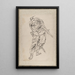 Skizzenbuch von Katsushika Hokusai und seinen Schülern Pl08 - Katsushika Hokusai — gerahmtes Bild an der Wand