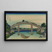 Unter der Brücke Mannenbashi in Fukagawa - Katsushika Hokusai — gerahmtes Bild an der Wand