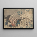 Jäger oder Förster, die sich bei Dämmerung aufwärmen Minamoto No Muneo Yuki - Katsushika Hokusai — gerahmtes Bild an der Wand
