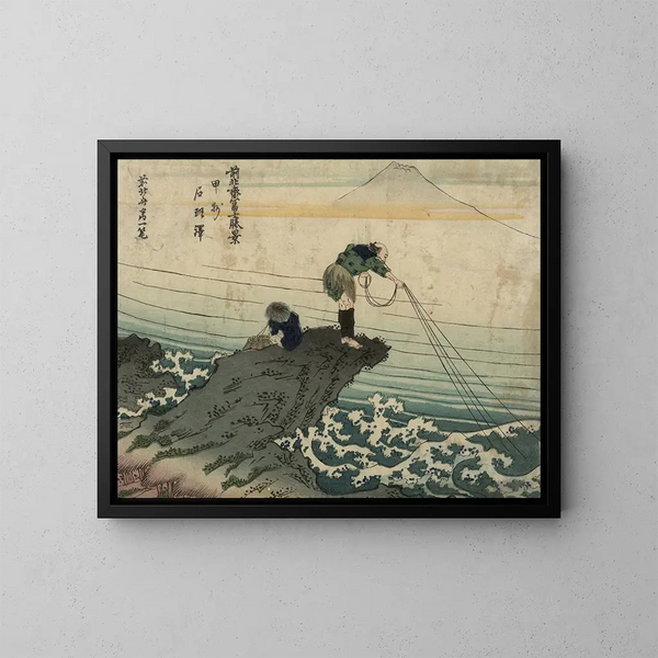 Katsushika Hokusai - Kajikazawa im — gerahmtes Bild an der Wand