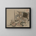 Katsushika Hokusai — gerahmtes Bild an der Wand