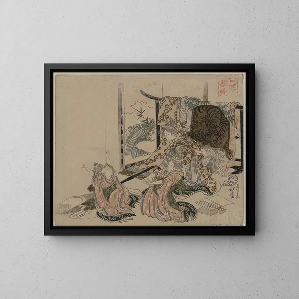 Katsushika Hokusai — gerahmtes Bild an der Wand