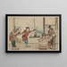 Yoshiwara - Katsushika Hokusai — gerahmtes Bild an der Wand
