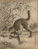 Katze, die eine Kröte fängt - Kawanabe Kyōsai — Ansicht des Kunstwerks