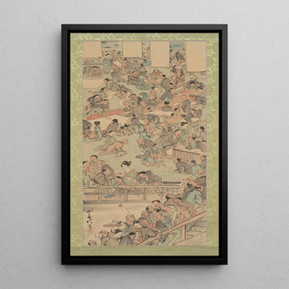 Kawanabe Kysai - Painting and Calligraphy Gathering at the Nakamurar in Rygoku.webp