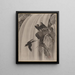 Hirondellen in der Nähe eines Wasserfalls - Kawanabe Kyōsai — gerahmtes Bild an der Wand