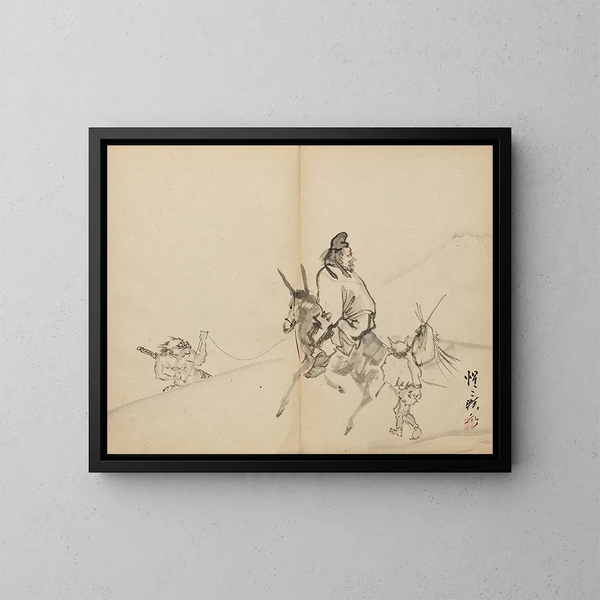 Zhong Kui - Kawanabe Kyōsai — gerahmtes Bild an der Wand