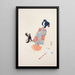 Illustrationen gesammelt von japanischen Spielzeugen von Kyōsen Pl069 - Kawasaki Kyōsen — gerahmtes Bild an der Wand