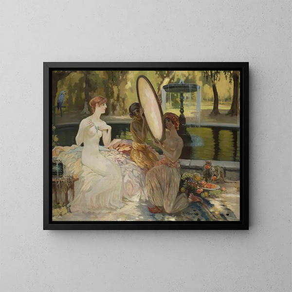 Märchen-Schmuck-Gemälde - Kazimierz Stabrowski — gerahmtes Bild an der Wand