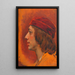 Studie eines Mannes - Kenyon Cox — gerahmtes Bild an der Wand