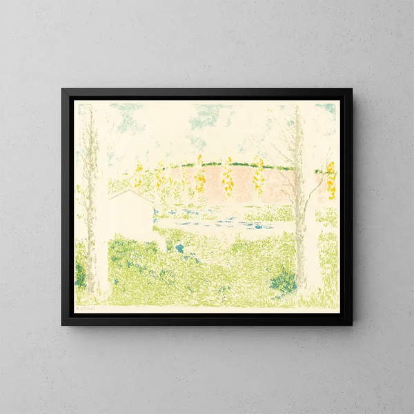 Landschaft mit einem Haus - Ker Xavier Roussel — gerahmtes Bild an der Wand