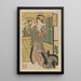 Geisha - Kikukawa Eizan — gerahmtes Bild an der Wand