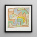Kirche - Paul Klee — gerahmtes Bild an der Wand