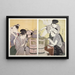 Szene der Küche Daidokoro - Kitagawa Utamaro — gerahmtes Bild an der Wand