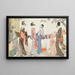 Trocknen und Spannen des Stoffes - Kitagawa Utamaro — gerahmtes Bild an der Wand